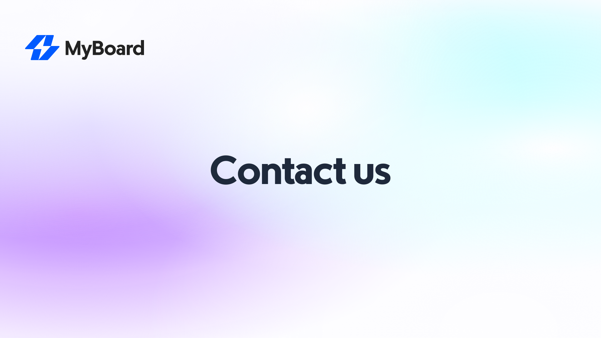 Contact Us - General | MyBoard